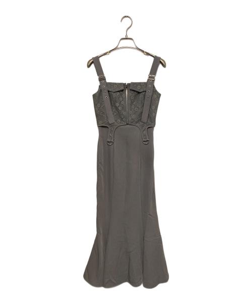 YILON（イロン）YILON (イロン) ROMANTIC BUSTIER DRESS グレー サイズ:Fの古着・服飾アイテム