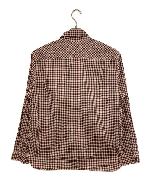 FRED PERRY（フレッドペリー）FRED PERRY (フレッドペリー) チェックシャツ ブラウン×ピンク サイズ:Ⅼの古着・服飾アイテム