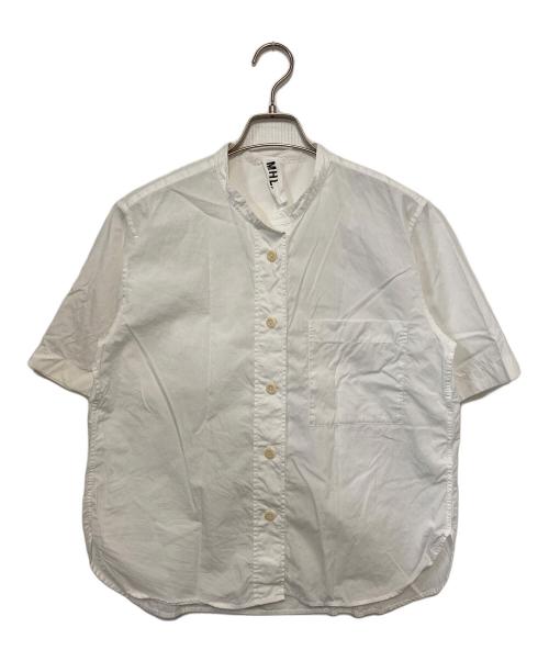 MHL（エムエイチエル）MHL (エムエイチエル) バンドカラーシャツ ホワイト サイズ:2の古着・服飾アイテム