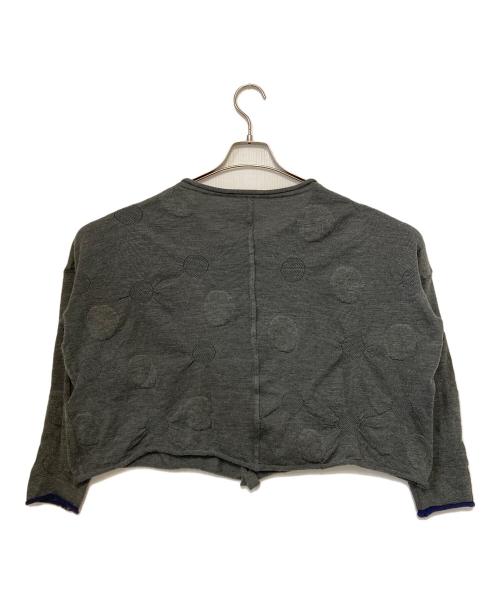 Y's（ワイズ）Y's (ワイズ) サークルジャガードワイドカーディガン グレー サイズ:2の古着・服飾アイテム