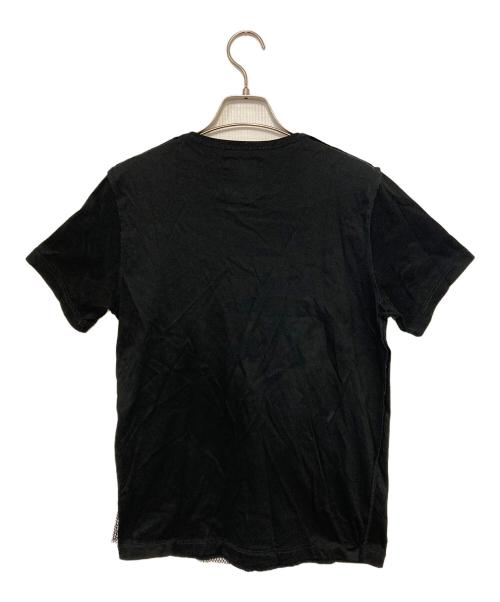 noir kei ninomiya（ノワール ケイ ニノミヤ）noir kei ninomiya (ノワール ケイ ニノミヤ) チュールドッキングカットソー ブラック サイズ:Ⅼの古着・服飾アイテム