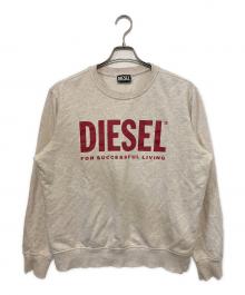 DIESEL（ディーゼル）の古着「S-GIRK-ECOLOGO / クルーネックロゴスウェット」｜アイボリー
