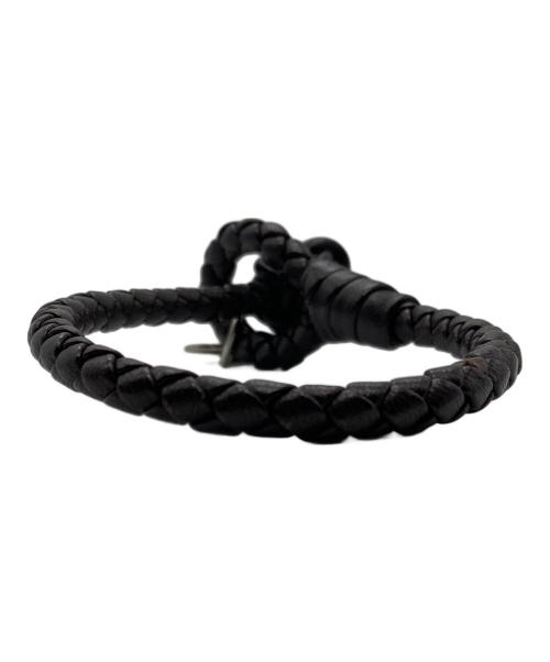 BOTTEGA VENETA（ボッテガベネタ）BOTTEGA VENETA (ボッテガベネタ) レザーイントレチャートブレスレット ブラウンの古着・服飾アイテム