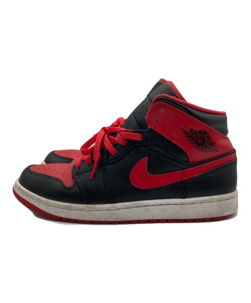 NIKE（ナイキ）NIKE (ナイキ) AIR JORDAN 1 MID / エアジョーダン1 ミッド ブラック×レッド サイズ:28の古着・服飾アイテム