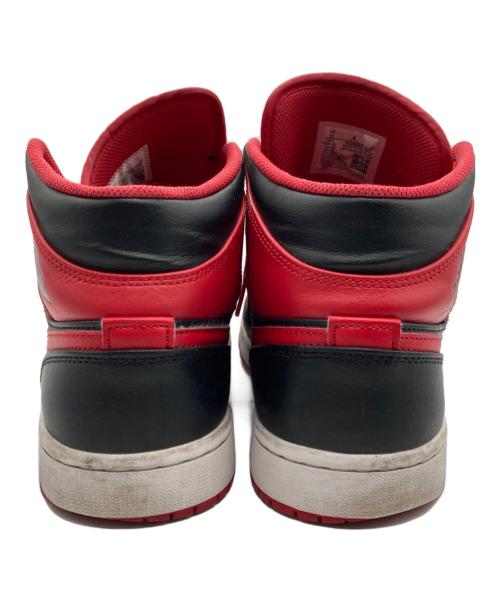 NIKE（ナイキ）NIKE (ナイキ) AIR JORDAN 1 MID / エアジョーダン1 ミッド ブラック×レッド サイズ:28の古着・服飾アイテム