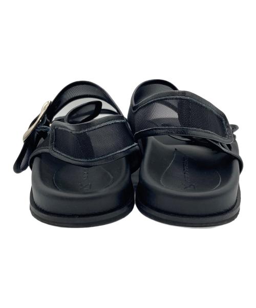 FABIO RUSCONI（ファビオルスコーニ）FABIO RUSCONI (ファビオルスコーニ) フラットメッシュサンダル ブラック サイズ:37の古着・服飾アイテム