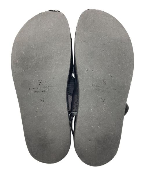 FABIO RUSCONI（ファビオルスコーニ）FABIO RUSCONI (ファビオルスコーニ) フラットメッシュサンダル ブラック サイズ:37の古着・服飾アイテム