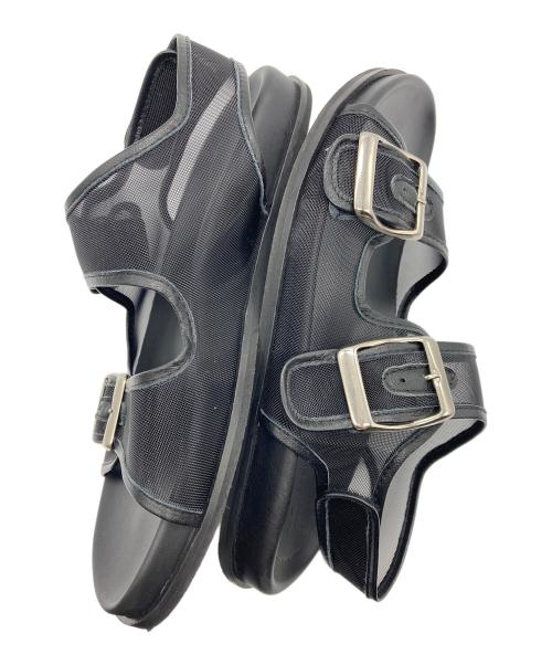 FABIO RUSCONI（ファビオルスコーニ）FABIO RUSCONI (ファビオルスコーニ) フラットメッシュサンダル ブラック サイズ:37の古着・服飾アイテム