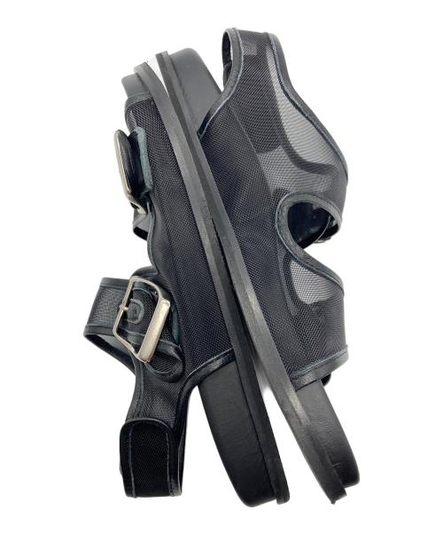 FABIO RUSCONI（ファビオルスコーニ）FABIO RUSCONI (ファビオルスコーニ) フラットメッシュサンダル ブラック サイズ:37の古着・服飾アイテム