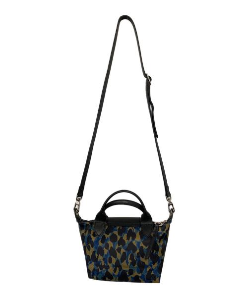 LONGCHAMP（ロンシャン）LONGCHAMP (ロンシャン) カモフラ舟型2WAYショルダーバッグS ネイビーの古着・服飾アイテム