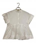 UNITED ARROWS TOKYOユナイテッドアローズトウキョウ）の古着「タフタステッチペプラムブラウス」｜ホワイト