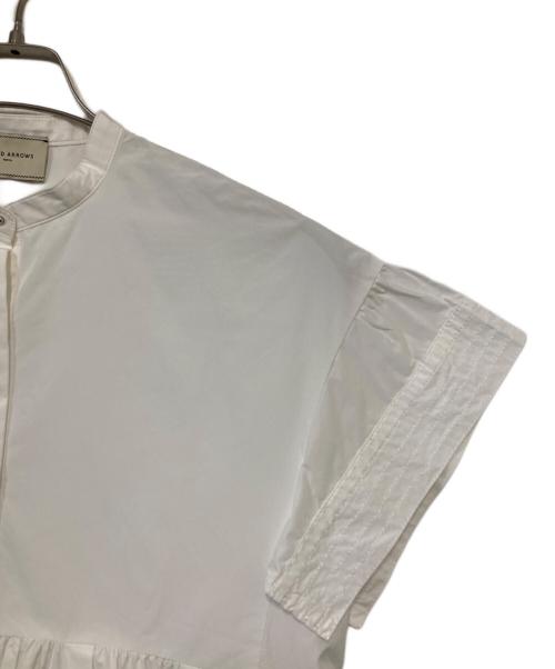 UNITED ARROWS TOKYO（ユナイテッドアローズトウキョウ）UNITED ARROWS TOKYO (ユナイテッドアローズトウキョウ) タフタステッチペプラムブラウス ホワイト サイズ:記載なしの古着・服飾アイテム