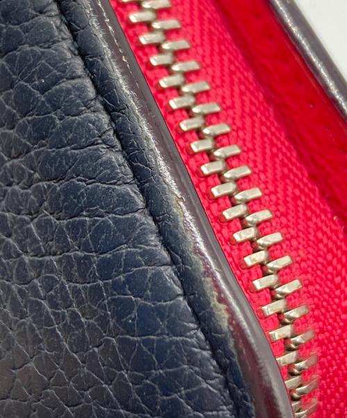 Christian Dior（クリスチャン ディオール）Christian Dior (クリスチャン ディオール) ディオリッシモロゴチャーム付長財布 ネイビーの古着・服飾アイテム