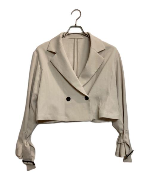 La boutique BonBon（ラブティックボンボン）La boutique BonBon (ラブティックボンボン) クロップドトレンチジャケット ベージュ サイズ:Fの古着・服飾アイテム