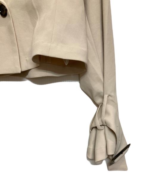 La boutique BonBon（ラブティックボンボン）La boutique BonBon (ラブティックボンボン) クロップドトレンチジャケット ベージュ サイズ:Fの古着・服飾アイテム