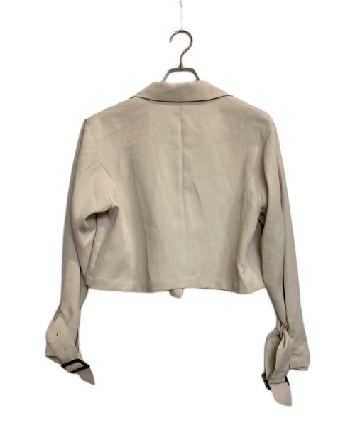 La boutique BonBon（ラブティックボンボン）La boutique BonBon (ラブティックボンボン) クロップドトレンチジャケット ベージュ サイズ:Fの古着・服飾アイテム