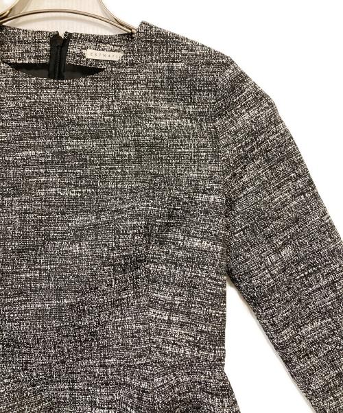 ESTNATION（エストネーション）ESTNATION (エストネーション) ミックスペプラムブラウス ブラック サイズ:36の古着・服飾アイテム