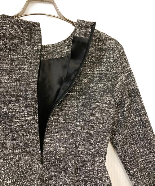 ESTNATION（エストネーション）ESTNATION (エストネーション) ミックスペプラムブラウス ブラック サイズ:36の古着・服飾アイテム