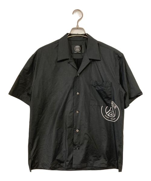 Paris Saint-Germain（パリサンジェルマン）Paris Saint-Germain (パリサンジェルマン) EDIFICE (エディフィス) オープンカラーシャツ ブラック サイズ:Mの古着・服飾アイテム