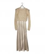 ALL SAINTSオールセインツ）の古着「ERIN 2-IN-1 CROCHET JUMPER MAXI DRESS」｜ベージュ