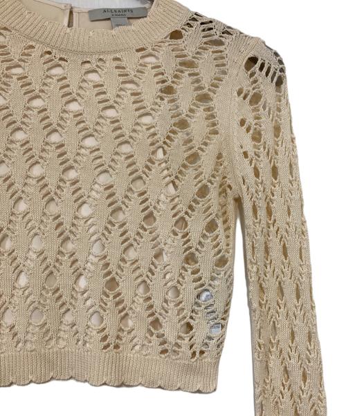 ALL SAINTS（オールセインツ）ALL SAINTS (オールセインツ) ERIN 2-IN-1 CROCHET JUMPER MAXI DRESS ベージュ サイズ:ＸＳの古着・服飾アイテム