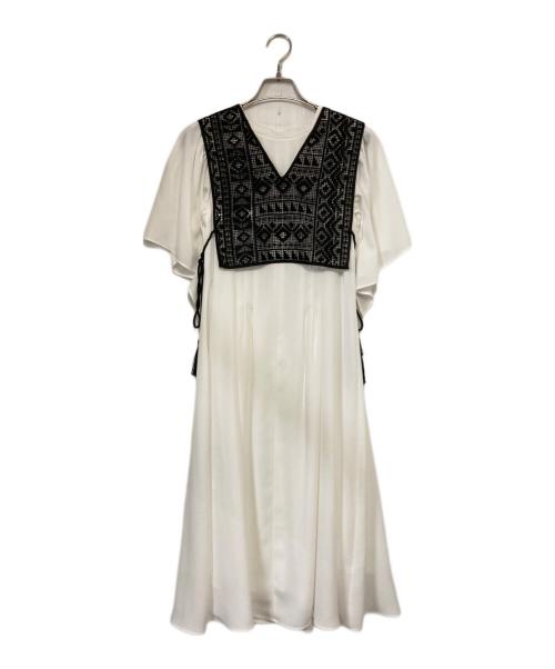 CELFORD（セルフォード）CELFORD (セルフォード) レースベスト付きワンピース ホワイト サイズ:36の古着・服飾アイテム