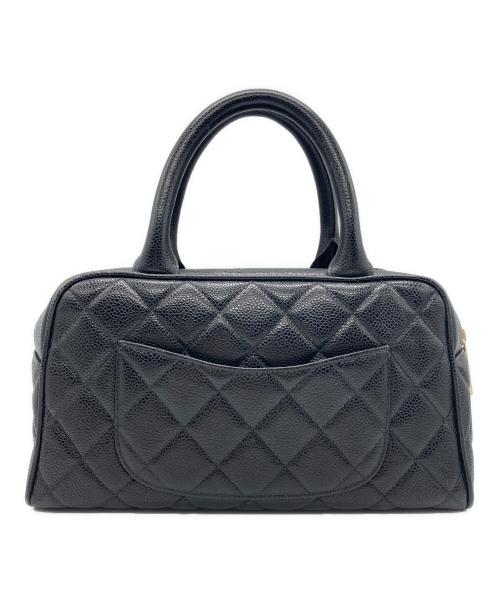 CHANEL（シャネル）CHANEL (シャネル) キャビアスキンマトラッセミニボストンバッグ ブラックの古着・服飾アイテム