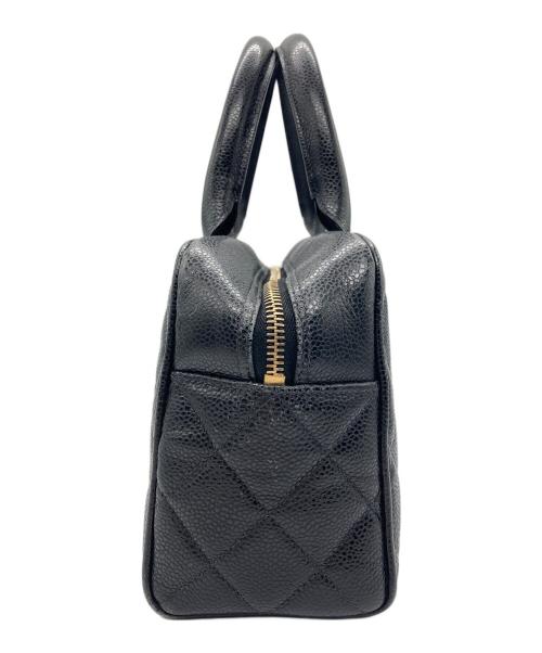 CHANEL（シャネル）CHANEL (シャネル) キャビアスキンマトラッセミニボストンバッグ ブラックの古着・服飾アイテム