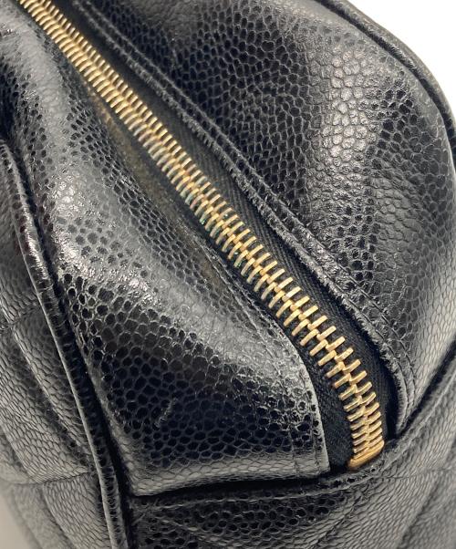 CHANEL（シャネル）CHANEL (シャネル) キャビアスキンマトラッセミニボストンバッグ ブラックの古着・服飾アイテム