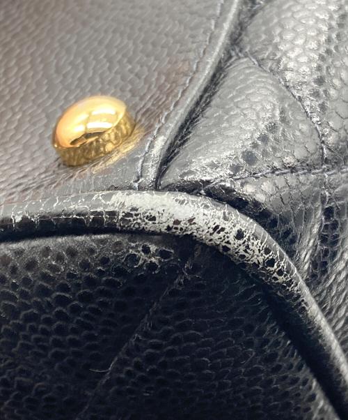 CHANEL（シャネル）CHANEL (シャネル) キャビアスキンマトラッセミニボストンバッグ ブラックの古着・服飾アイテム