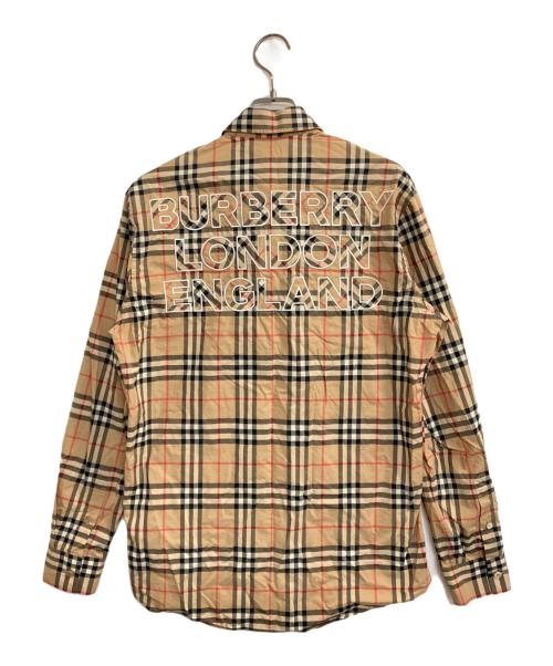 BURBERRY（バーバリー）BURBERRY (バーバリー) 21SS バックロゴノバチェックシャツ ベージュ×ブラック サイズ:Sの古着・服飾アイテム