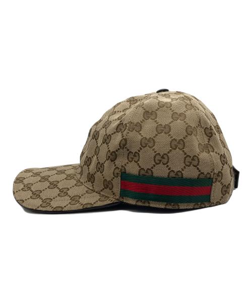 GUCCI（グッチ）GUCCI (グッチ) オリジナルGGキャンバスベースボールキャップ ベージュ サイズ:Ⅼ 59cmの古着・服飾アイテム