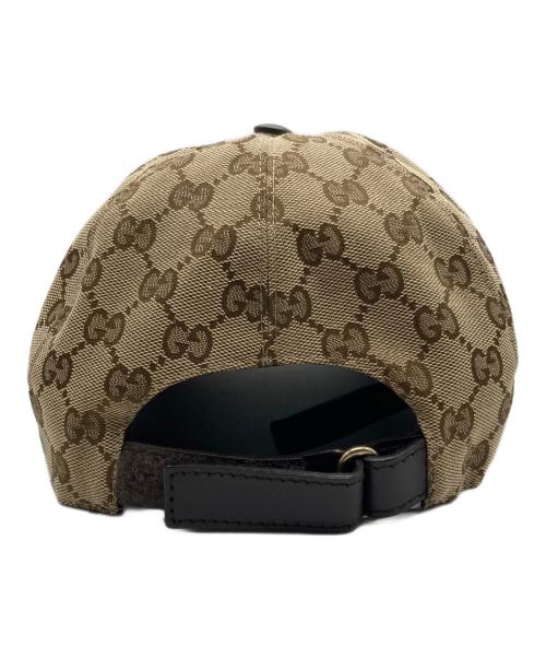 GUCCI（グッチ）GUCCI (グッチ) オリジナルGGキャンバスベースボールキャップ ベージュ サイズ:Ⅼ 59cmの古着・服飾アイテム