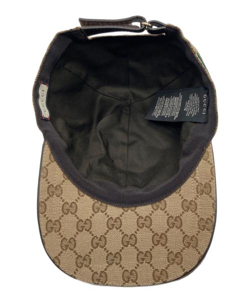 GUCCI（グッチ）GUCCI (グッチ) オリジナルGGキャンバスベースボールキャップ ベージュ サイズ:Ⅼ 59cmの古着・服飾アイテム