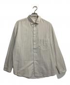 Phlannelフランネル）の古着「Landscape shirt / ランドスケープストライプシャツ」｜ホワイト×ブルー