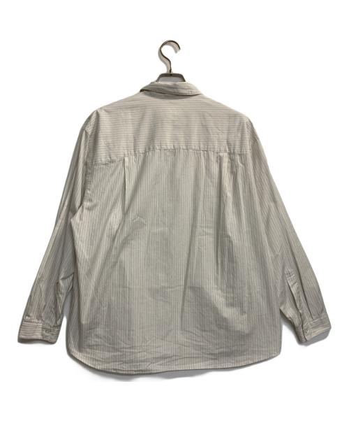 Phlannel（フランネル）Phlannel (フランネル) Landscape shirt / ランドスケープストライプシャツ ホワイト×ブルー サイズ:2の古着・服飾アイテム