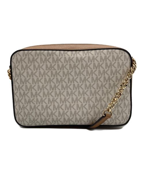 MICHAEL KORS（マイケル・コース）MICHAEL KORS (マイケルコース) モノグラムチェーンショルダーバッグ ブラウンの古着・服飾アイテム