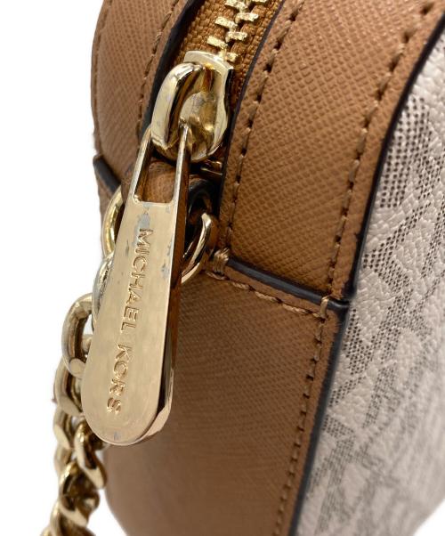 MICHAEL KORS（マイケル・コース）MICHAEL KORS (マイケルコース) モノグラムチェーンショルダーバッグ ブラウンの古着・服飾アイテム