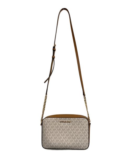 MICHAEL KORS（マイケル・コース）MICHAEL KORS (マイケルコース) モノグラムチェーンショルダーバッグ ブラウンの古着・服飾アイテム