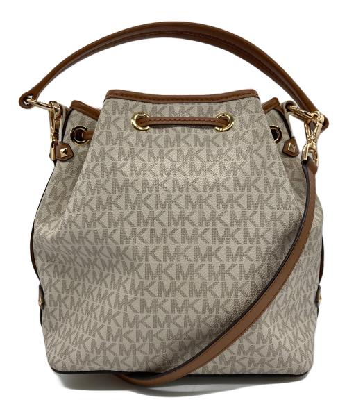 MICHAEL KORS（マイケル・コース）MICHAEL KORS (マイケルコース) 巾着2WAYショルダーバッグ ブラウンの古着・服飾アイテム
