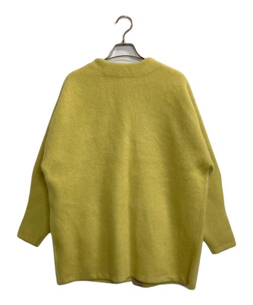 LAGUNA MOON（ラグナムーン）LAGUNA MOON (ラグナムーン) ラクーン配色ニットカーディガン イエロー サイズ:Fの古着・服飾アイテム