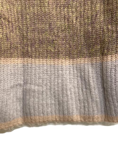 Ameri（アメリ）Ameri (アメリ) UND MOHAIR BICOLOR LOOSE KNIT/モヘヤバイカラールーズニット パープル×ブラウン サイズ:Ｆの古着・服飾アイテム
