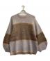 Ameri（アメリ）の古着「UND MOHAIR BICOLOR LOOSE KNIT/モヘヤバイカラールーズニット」｜パープル×ブラウン