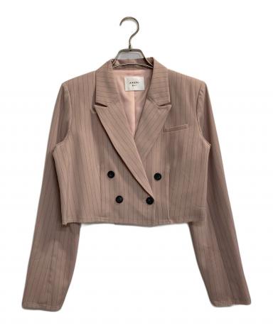 Ameri アメリ シャギーショートジャケット 中古・古着通販】Ameri (アメリ) STRIPE SHORT JACKET/ストライプ