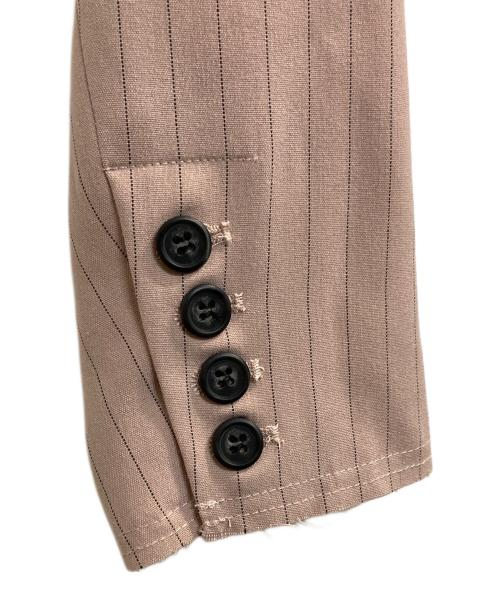 Ameri（アメリ）Ameri (アメリ) STRIPE SHORT JACKET/ストライプショートジャケット ピンク サイズ:Sの古着・服飾アイテム