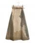 Ameri（アメリ）の古着「ANDREA ABSTRACT PAINT SKIRT/アンブレアアブストラクトペイントスカート」｜グリーン×ベージュ