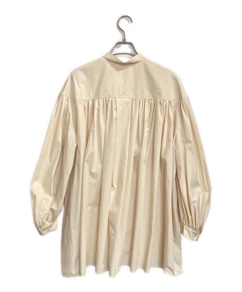LE PHIL（ル フィル）LE PHIL (ル フィル) ライトタイプライターギャザーブラウス アイボリー サイズ:FREEの古着・服飾アイテム