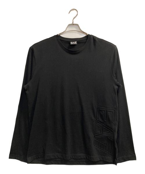 EA7（イーエーセブン）EA7 (イーエーセブン) エンボスロゴ長袖Tシャツ ブラック サイズ:XXLの古着・服飾アイテム