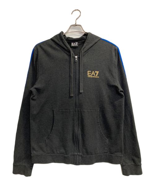 EA7（イーエーセブン）EA7 (イーエーセブン) サイドラインジップパーカー グレ サイズ:3XLの古着・服飾アイテム