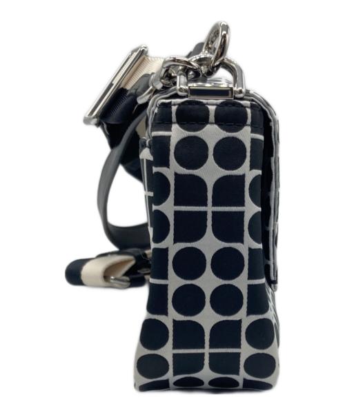 Kate Spade（ケイトスペード）Kate Spade (ケイトスペード) ノエル ジャカード コンバーチブル クロスボディ ブラック×ホワイトの古着・服飾アイテム